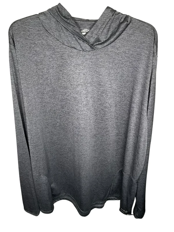 Athletic Top Long Sleeve Hoodie By Bcg In Grey, Size: 3x Dapper Men's Bow