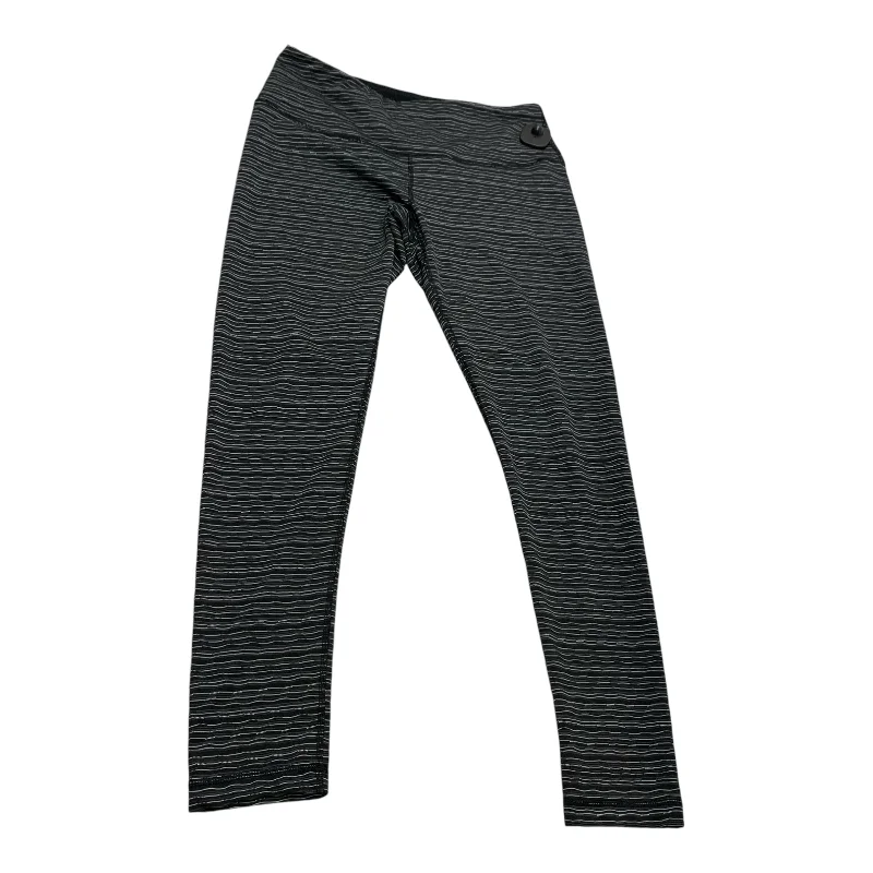 Athletic Leggings By 90 Degrees By Reflex In Black & Grey, Size: L Sleek Men's Metallic