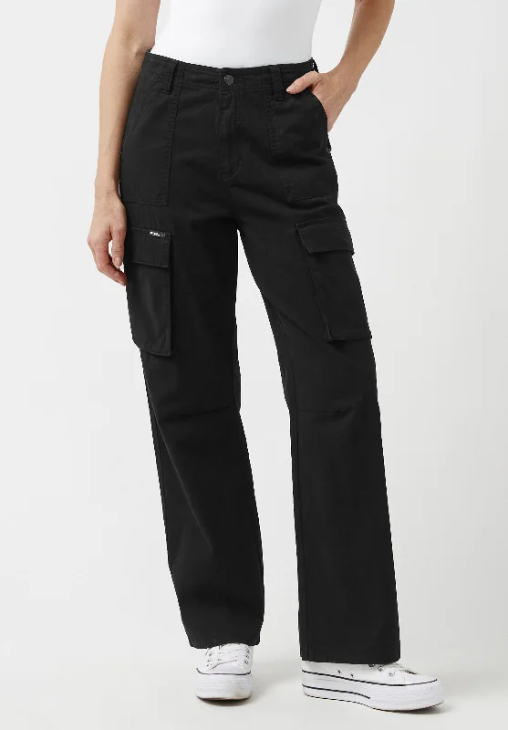 Low Rise Straight Gia Black Cargo Pants - BL15915 Hip Men's Retro