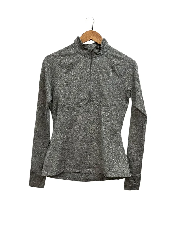 Athletic Top Long Sleeve Collar By Natural Reflections In Grey, Size: M Hip Men's Retro