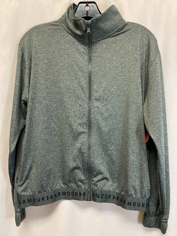 Athletic Jacket By Under Armour In Grey, Size: S Trendy Men's Scandinavian