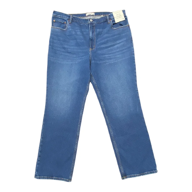 Jeans Straight By Abercrombie And Fitch In Blue Denim, Size:1X Masculine Men's Thick