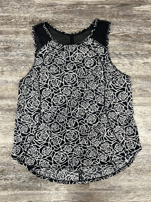 Black & White Athletic Tank Top Lululemon, Size L Cool Men's Skate