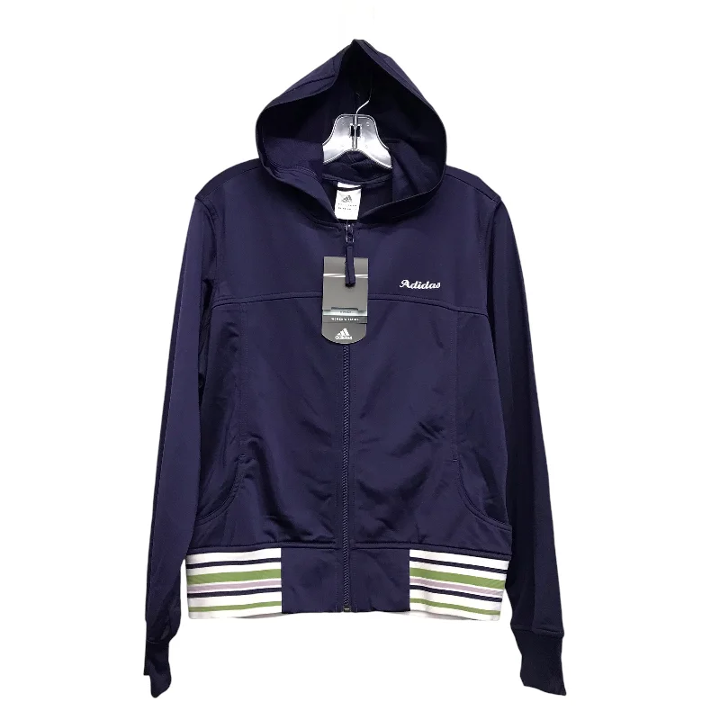 Athletic Jacket By Adidas In Purple, Size:Xl Preppy Men's College