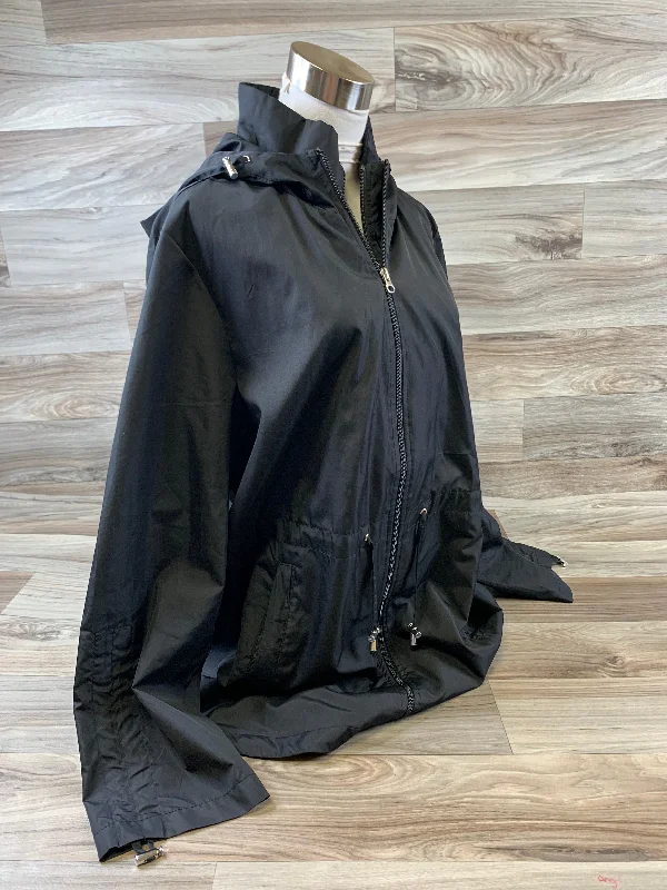 Jacket Windbreaker By Jones New York In Black, Size: Xl Cclassic Men's Tweed