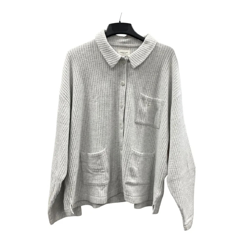 Jacket Shirt By American Angel In Grey, Size:1X Unique Men's Patch