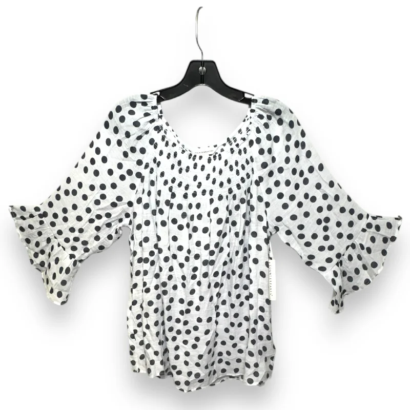 Top 2pc Long Sleeve By Counterparts In Polkadot Pattern, Size: L Modern Men's Geometric