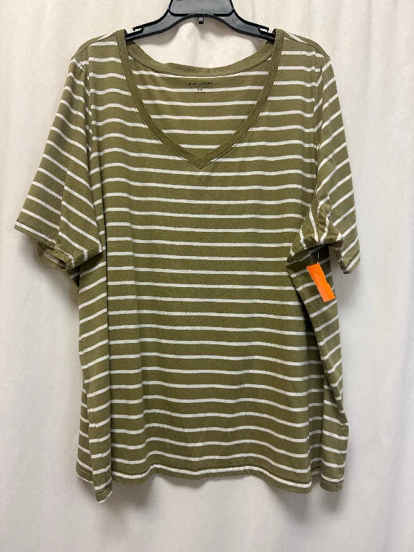 Top Short Sleeve By Lane Bryant In Green, Size: 3x Cool Men's Skate