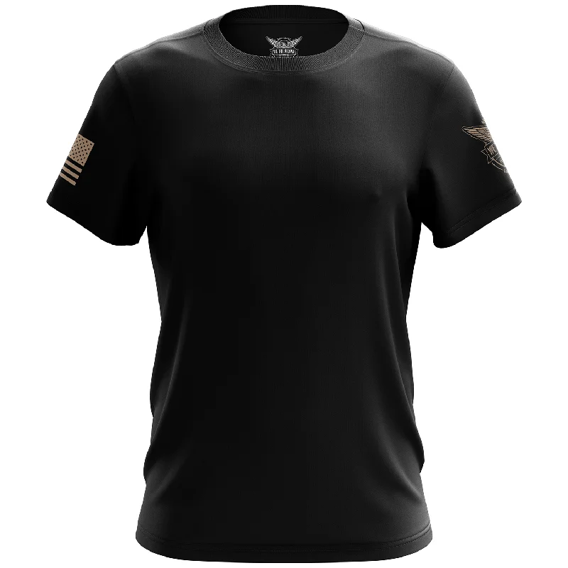 Basic - Black + Tan Short Sleeve Shirt Gym
