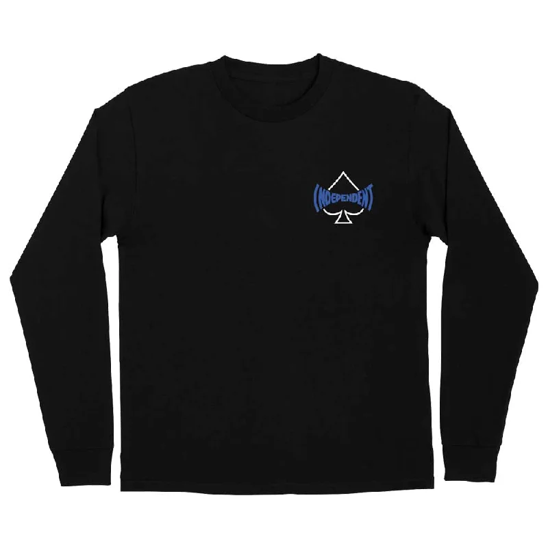 Independent Can't Be Beat Long Sleeve Heavyweight T-Shirt - Black Preppy Men's College