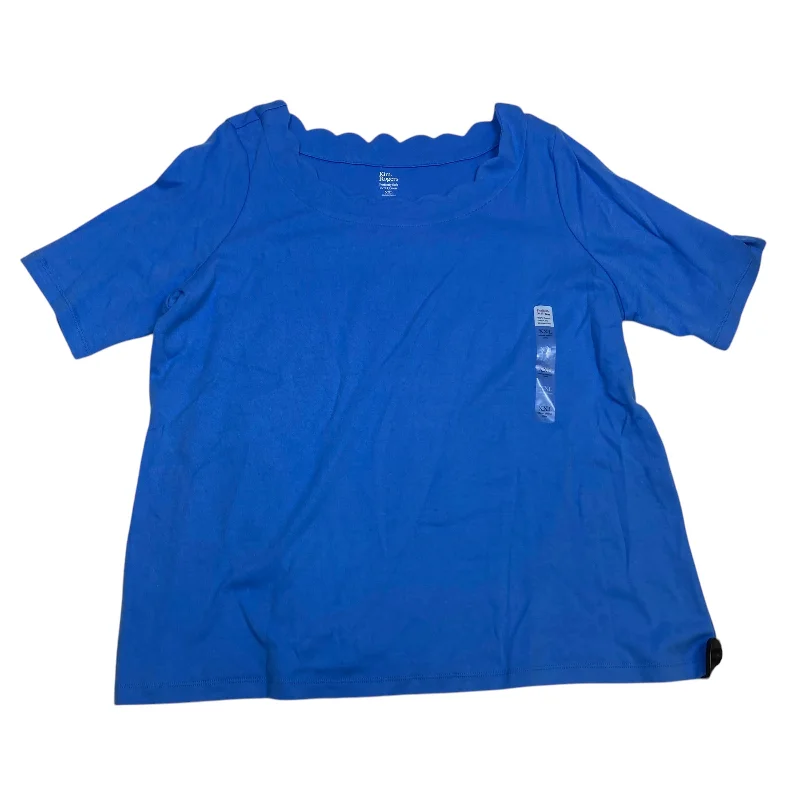 Top Short Sleeve Basic By Kim Rogers In Blue, Size: Xxl Street