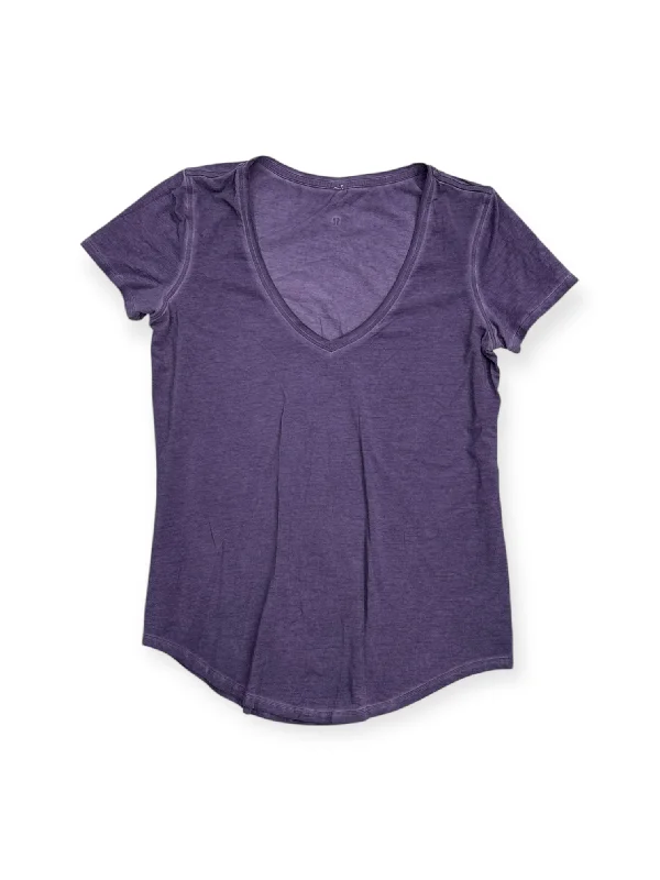 Athletic Top Short Sleeve By Lululemon In Purple, Size: S Youthful Men's Pop