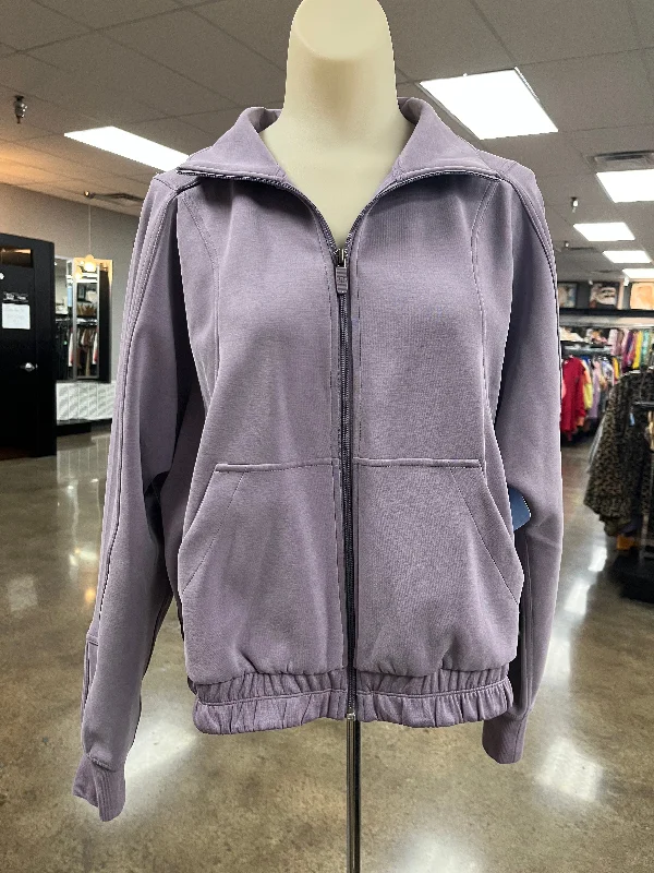 Athletic Jacket By Lululemon In Purple, Size:8 Cclassic Men's Tweed