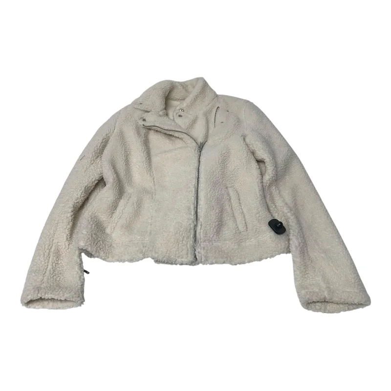 Coat Faux Fur & Sherpa By Old Navy In White, Size: L Street