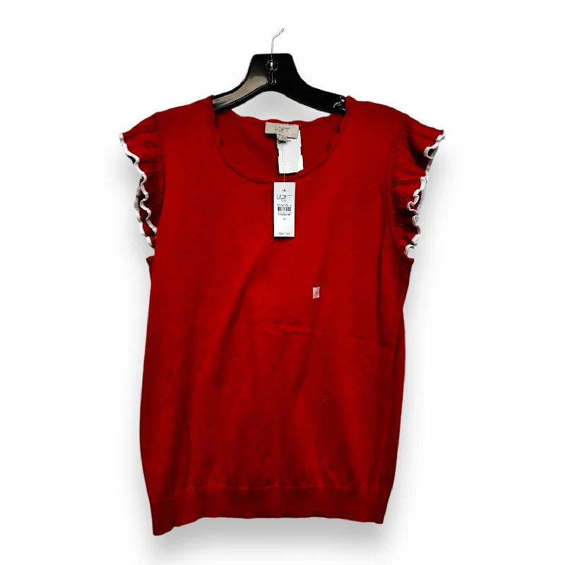 Top Short Sleeve By Loft In Red, Size: M Athletic Men's High