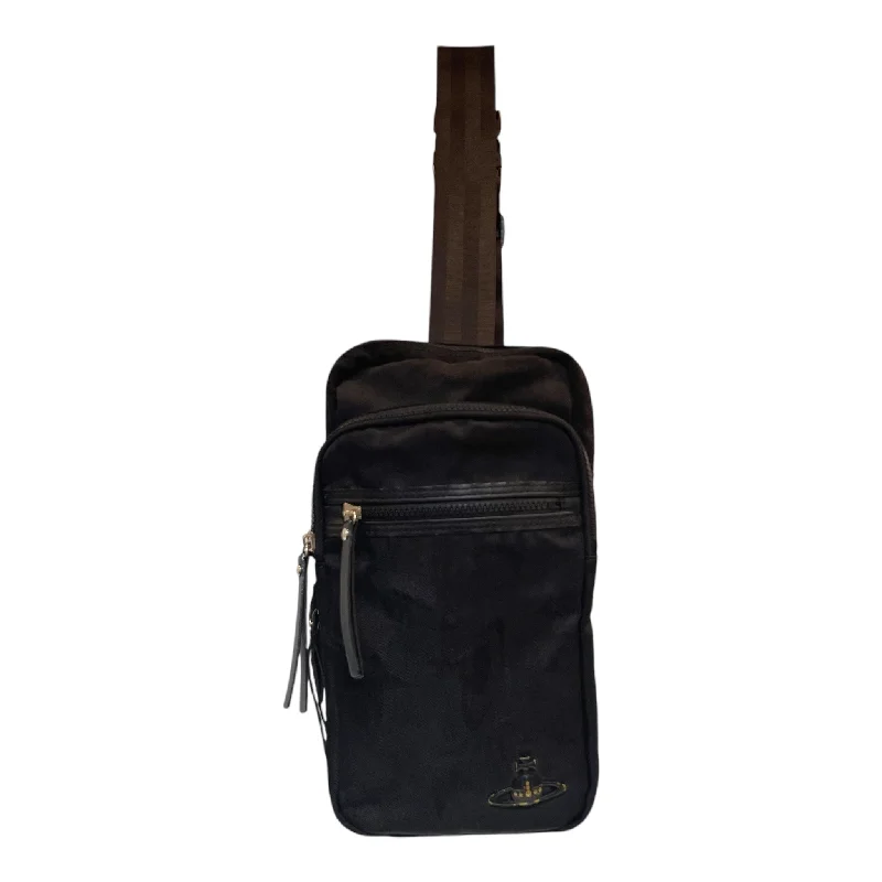 Vivienne Westwood/Cross Body Bag/Nylon/BLK/BLK STAR/UFO/BLK LEATHER/SILVE Luxurious Men's High