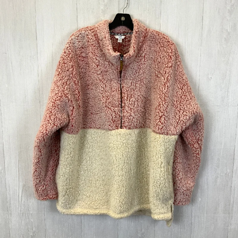 Jacket Faux Fur & Sherpa By Time And Tru In Cream & Orange, Size: 2x Casual Men's Japanese 