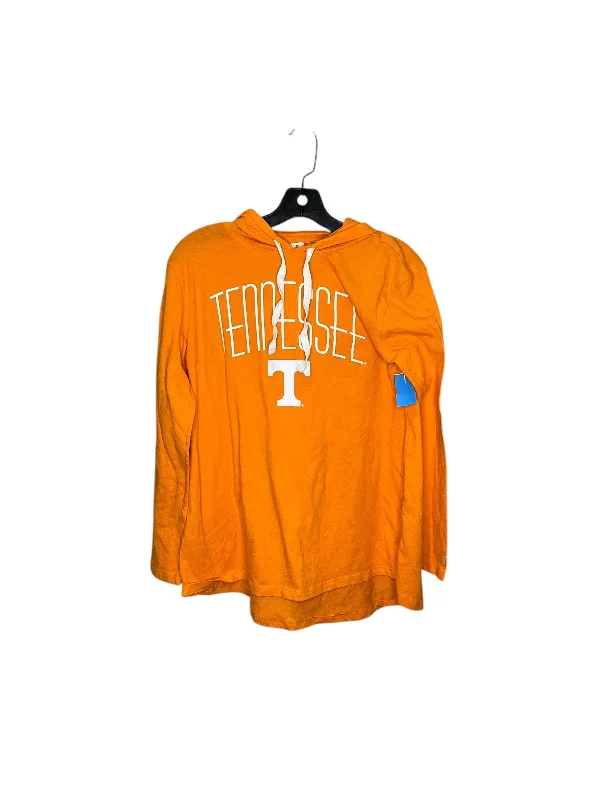 Athletic Top Long Sleeve Hoodie By Russel Athletic In Orange Refined Men's European