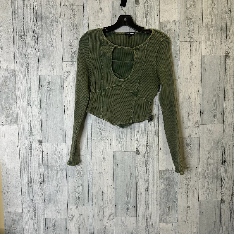 Top Long Sleeve By Fashion Nova In Green, Size: Xl Masculine Men's 