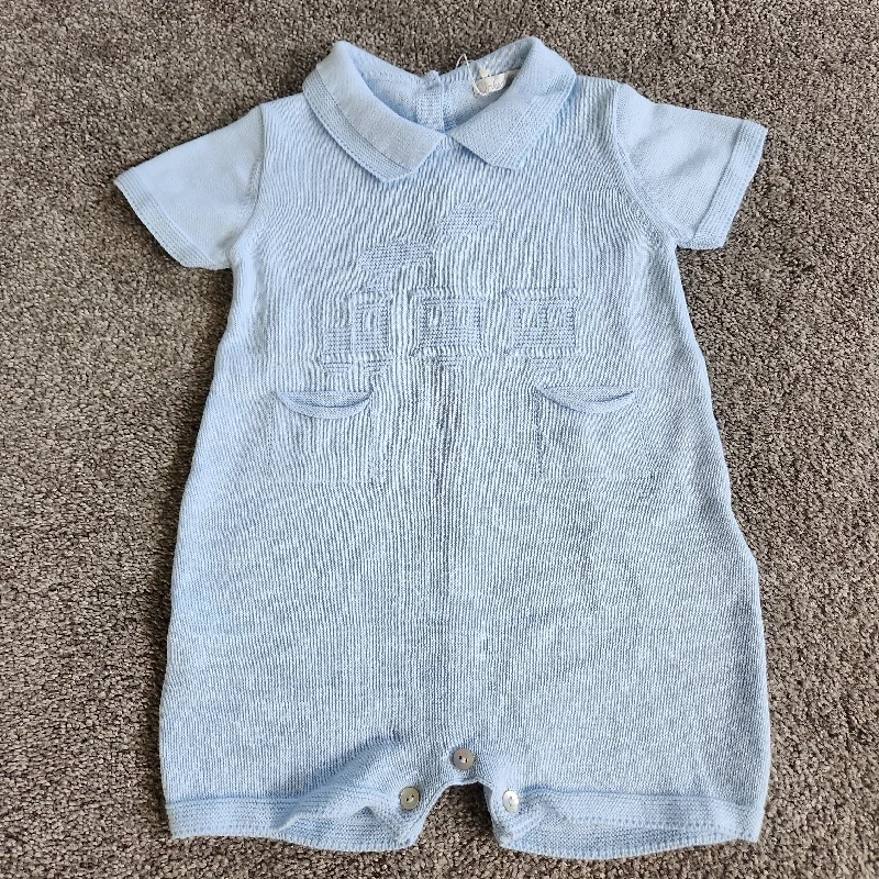 Blue Train Knit Romper Dynamic Men's High
