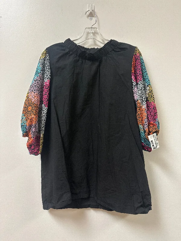 Top Long Sleeve By Clothes Mentor In Black, Size: 2x Minimalist Men's Casual 