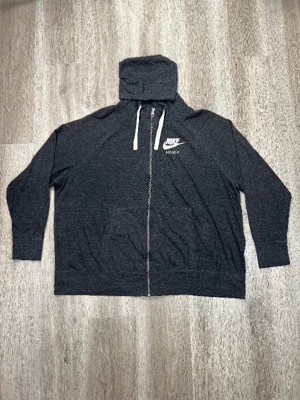 Athletic Jacket By Nike Apparel In Black, Size: 3x Practical Men's Quick