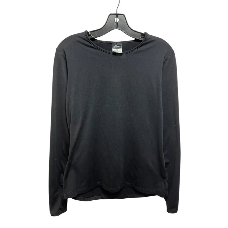 Athletic Top Long Sleeve Crewneck By Nike Apparel In Black, Size: L Vacation