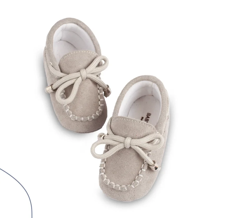 Infant Gray Suede Crib Loafer Casual Men's Loose