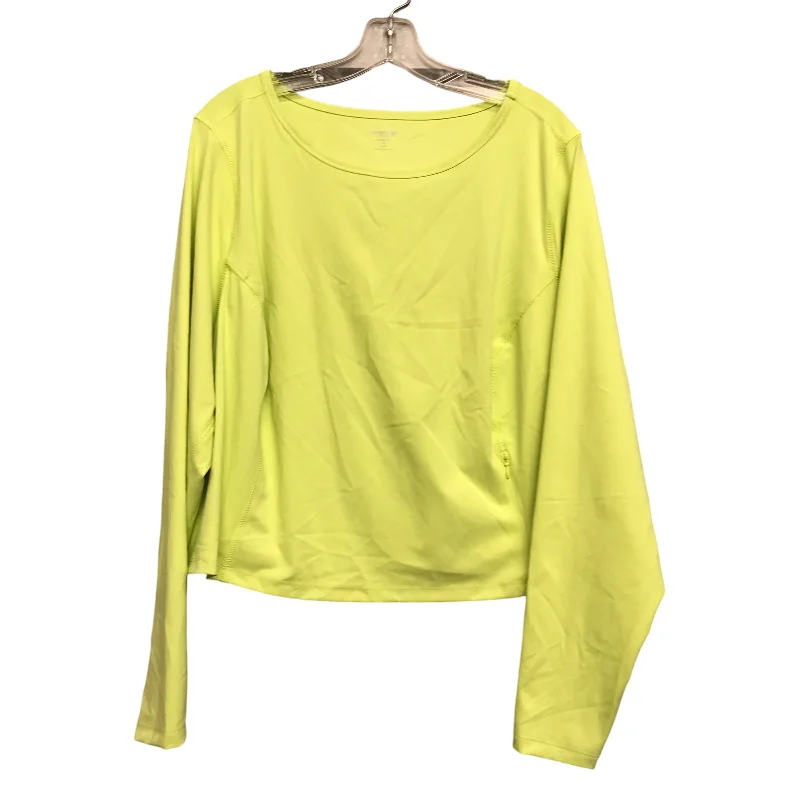 Athletic Top Ls Crewneck By Old Navy In Yellow, Size:3X Tailored