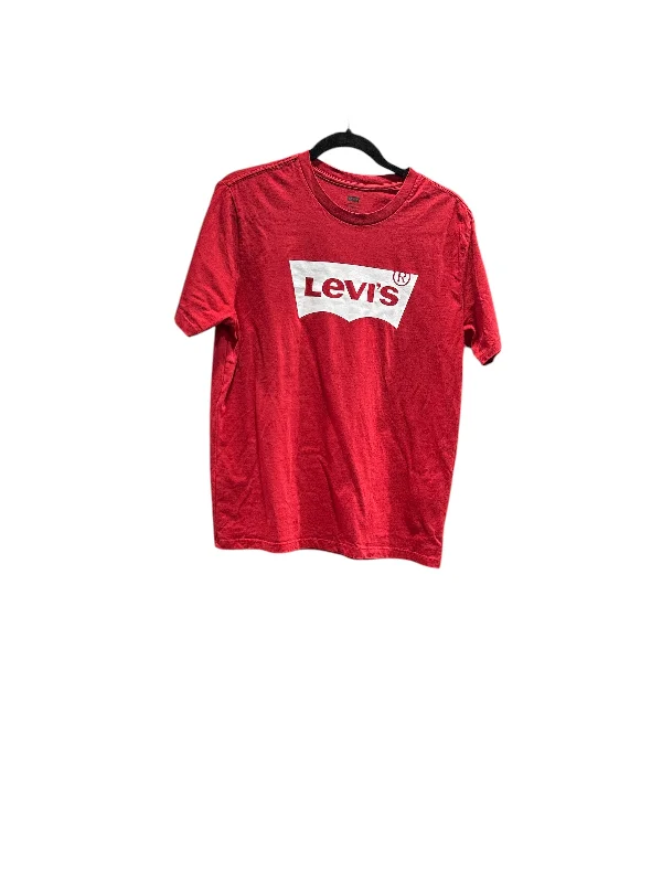 Top Short Sleeve By Levis In Red, Size: Xl Casual Men's Loose