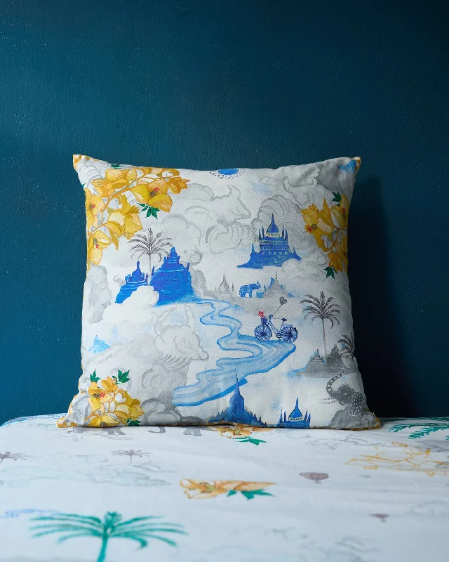 Temple Cloud Cushion Cover Unique Men's Patch