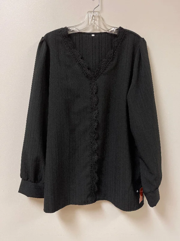 Top Long Sleeve By Clothes Mentor In Black, Size: 2x Masculine Men's Thick
