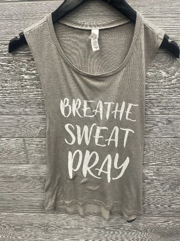 Athletic Tank Top By Bella + Canvas In Grey, Size: S Trendy Men's Bucket