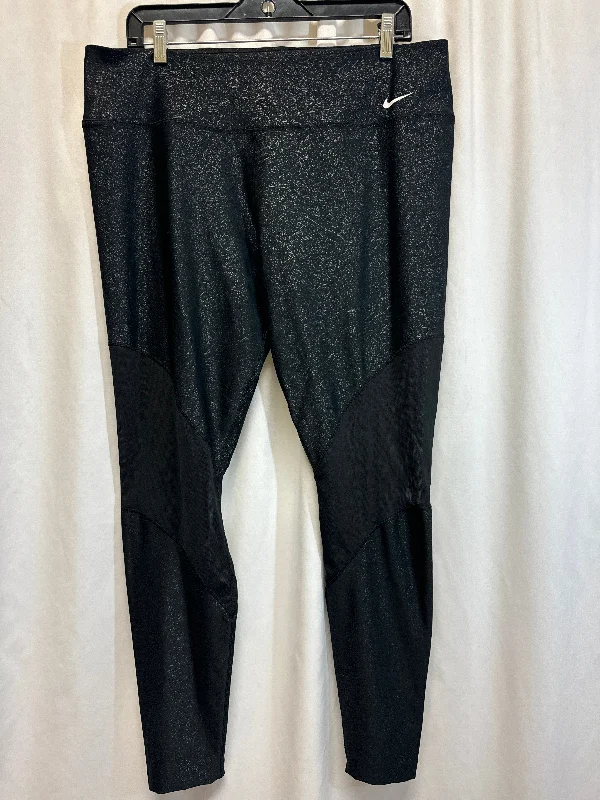 Athletic Leggings By Nike In Black, Size: Xxl Stylish Men's Neon
