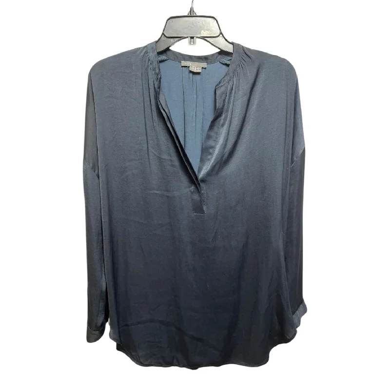 Top Long Sleeve By Vince In Blue, Size: Xs Beach